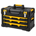 Boîte à outils 50 x 25 x 33 cm en plastique noir et jaune avec 3 tiroirs